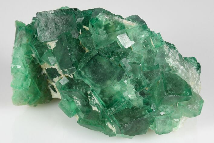 Green, Fluorescent, Cubic Fluorite Crystals - Madagascar #183887